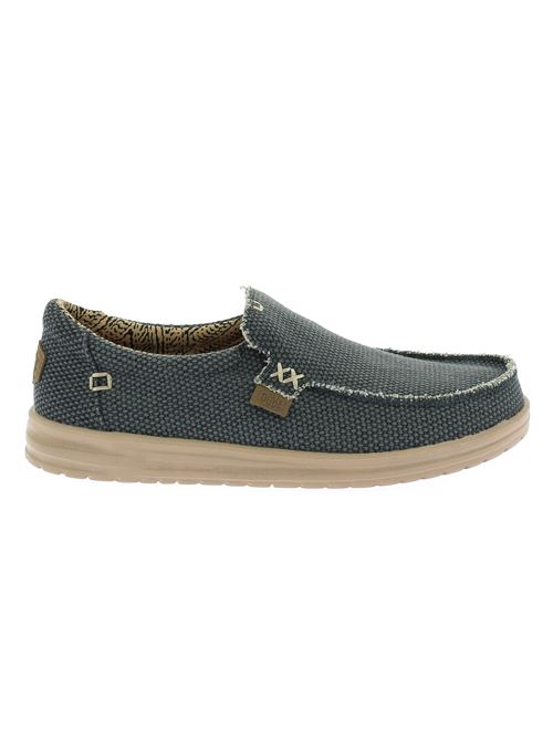 Mikka Braided mocassino da uomo in tela blu HEY DUDE | 401244NL
